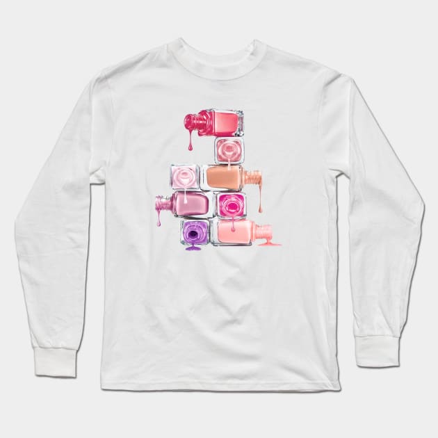 nails polish Long Sleeve T-Shirt by Aish shop